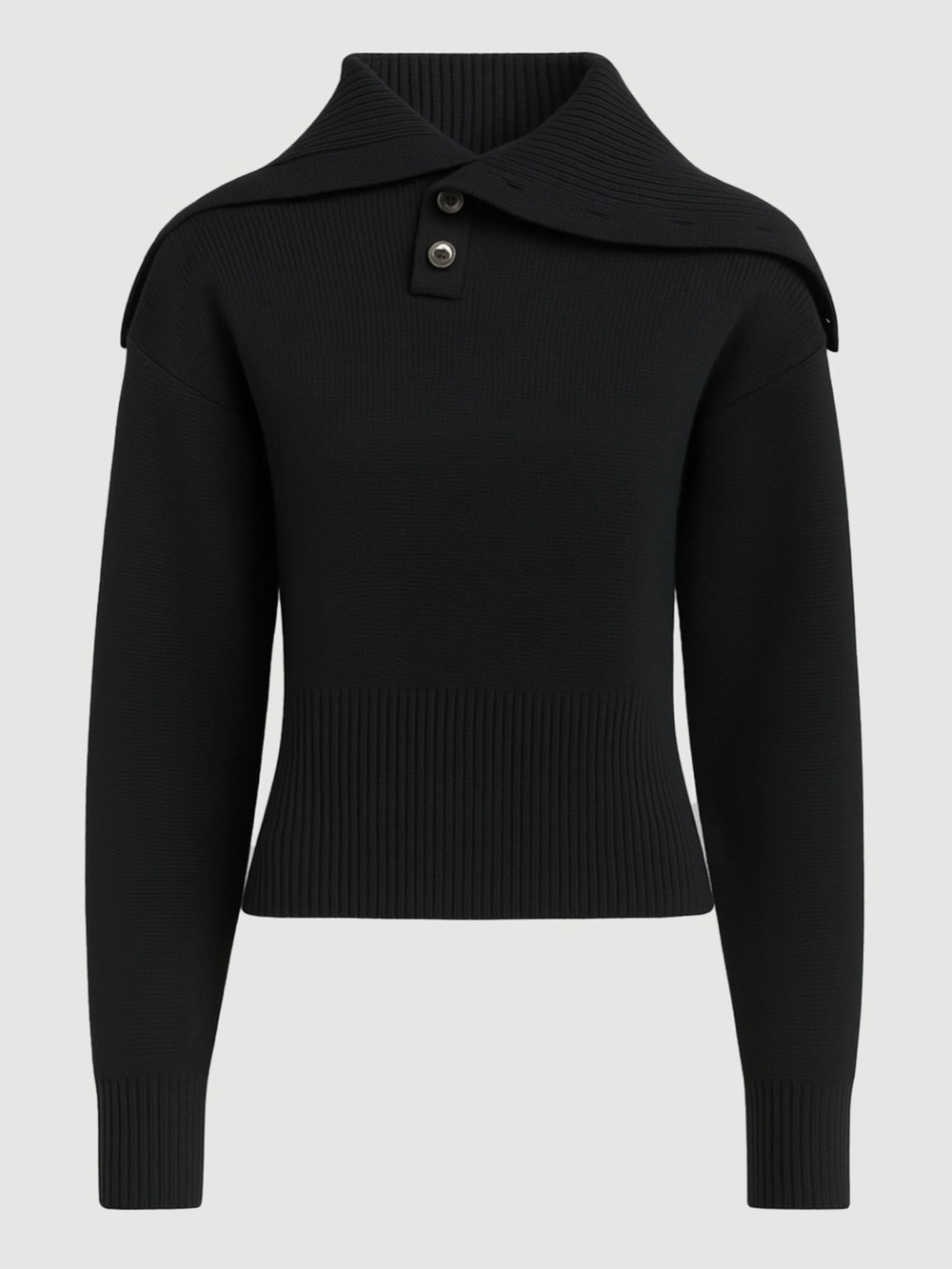 Modern Citizen Elijah Foldover Button-Collar Sweater